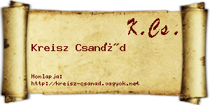Kreisz Csanád névjegykártya