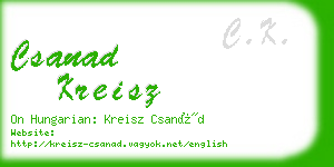 csanad kreisz business card